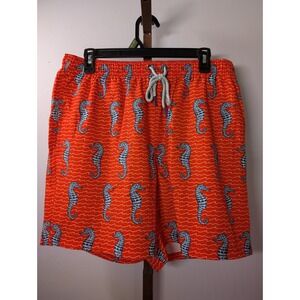 Rainforest Men's‎ Swim Trunks Curled Tails Seahorse Stretch Large Retail $69 New